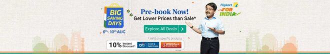 Flipkart Big Saving day Sale Offers popular in India