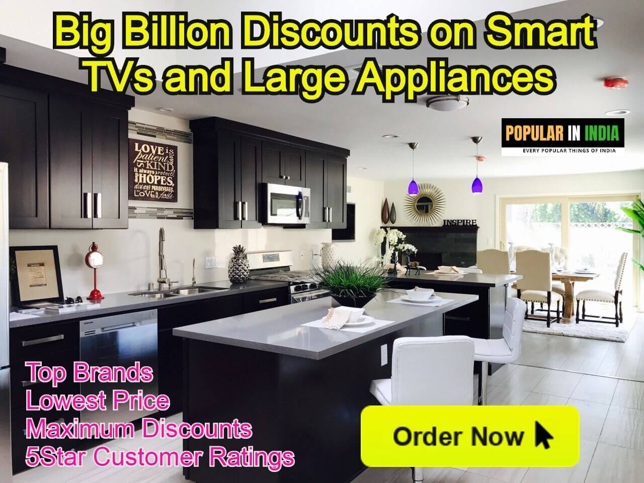 Big Billion Discounts on Smart TVs and Large Appliances UP to 80 Percent