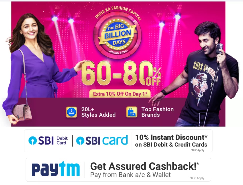 Discounts on Home Decor on Flipkart Big Billions Days Sale